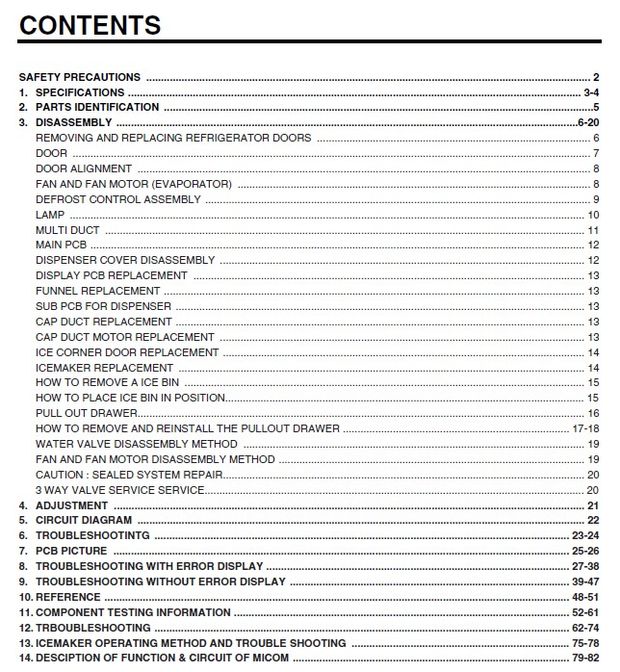 Kenmore Elite 74032 74033 74039 Refrigerator Service Manual and Repair Instructions