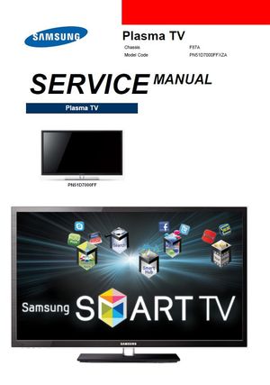 Samsung PN51D7000 PN51D7000FF Plasma TV Service Manual