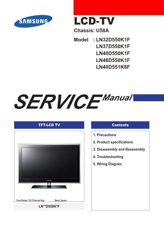 Samsung LN32D550K1F LN37D550K1F LN40D550K1F LN46D550K1