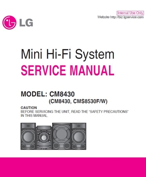 LG CM8430 Mini Hi Fi System Service Manual