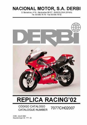  Derbi Manuals for mechanics Workshop Manuals - 