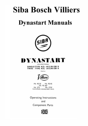 Villiers Siba Dynastart Manuals for Mechanics