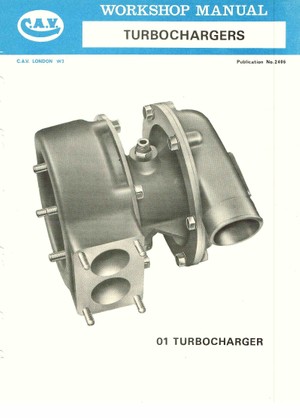 LUCAS CAV TURBOCHARGER - WORKSHOP MANUALCONTENTS