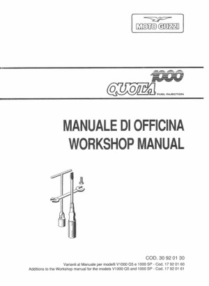 Moto Guzzi Motorcycle Manuals for Mechanics