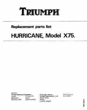 Triumph Triples Service and Parts Manuals