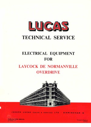 Lucas electrical Leycock de Normanville Overdrive Gearbox