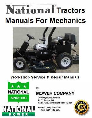 National Tractor Mower manuals for Mechanics