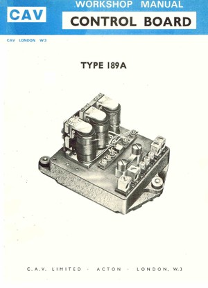 Lucas Cav Controle Board Model 189 ACONTROL BOARD