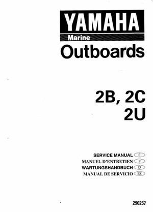 Yamaha Outboard Engine 2B 2C and 2U Service and Repair Manual