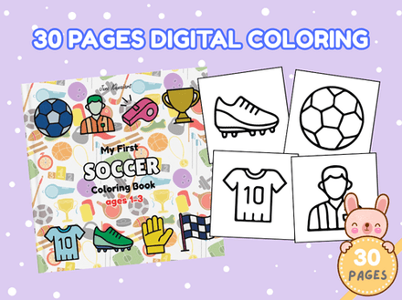 My First Soccer Coloring Book for Toddlers | Ages 1–3 | Printable PDF Sports