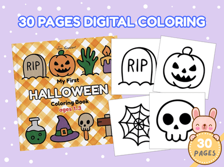 My First Halloween Coloring Book for Toddlers – Printable PDF for Ages 1–3