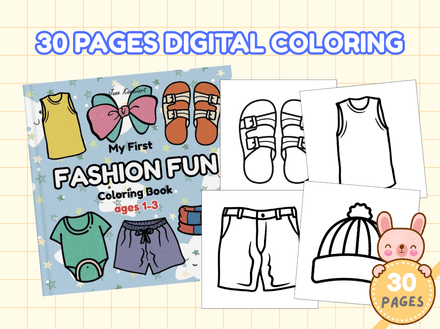My First Fashion Coloring Book for Toddlers – Printable Dress-Up PDF for Ages 1–3 | Easy &amp; Fun