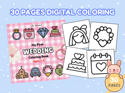 My First Wedding Coloring Book for Toddlers | Ages 1–3 | Printable PDF for Kids