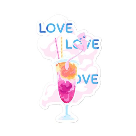 Mew&#x27;s Love Float Sticker