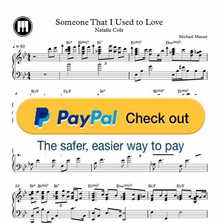 ♪ Someone That I Used To Love - Piano Sheetmusic pdf /Natalie Cole