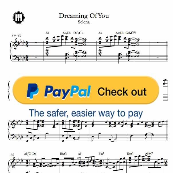 Dreaming of You -Selena /Piano Sheetmusic pdf
