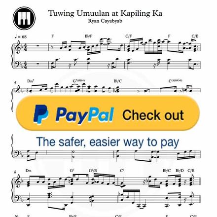 ♪ Tuwing Umuulan at Kapiling Ka - Piano Sheetmusic pdf /Ryan Cayabyab