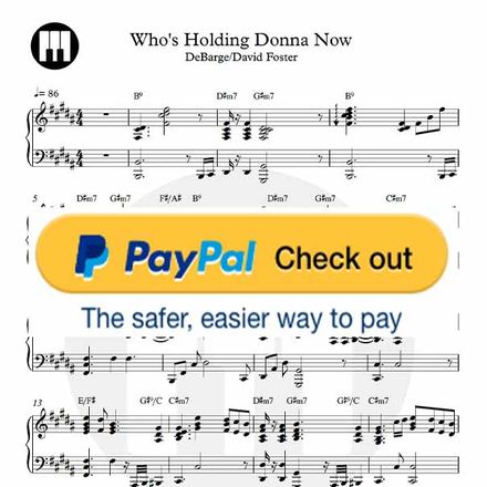 ♪ Who&#x27;s Holding Donna Now - Piano Sheetmusic pdf /DeBarge