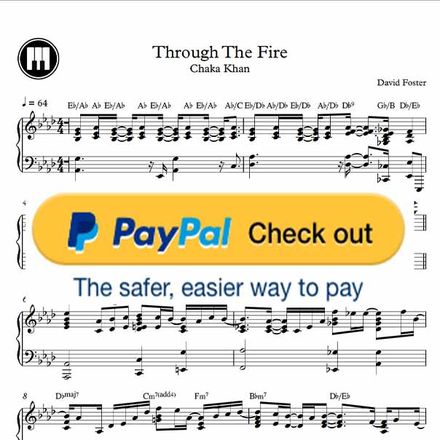 ♪ Through The Fire - Piano Sheetmusic pdf /Chaka Khan