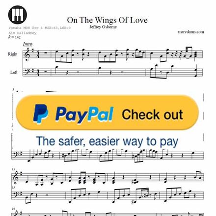 ♪ On The Wings Of Love Piano Sheetmusic pdf /Jeffry Osborne