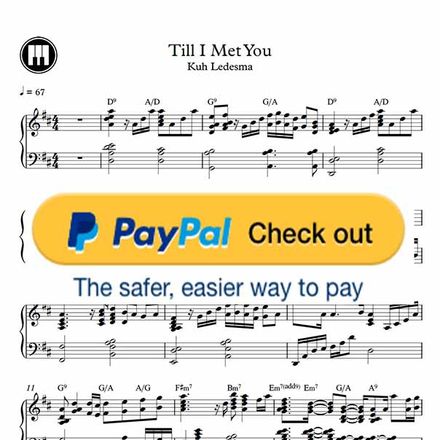♪ Till I Met You - Piano Sheetmusic pdf /Odette Quesada