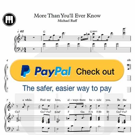 ♪ More Than You&#x27;ll Ever Know - Piano Sheetmusic pdf /Michael Ruff