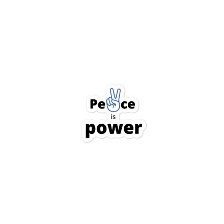 peace is power sticker 