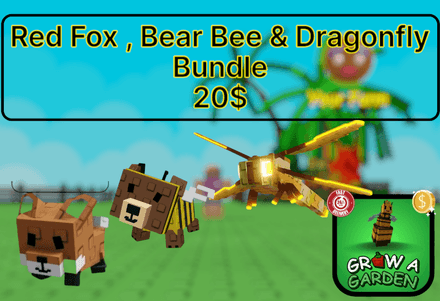 Red Fox, Bear Bee, Dragonfly Bundle