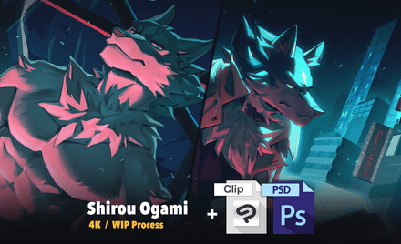 Shirou Ogami (4K) + Clip/PSD