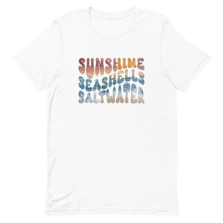 Sunshine Seashells Saltwater T-Shirt – Beach Vibes Graphic Tee