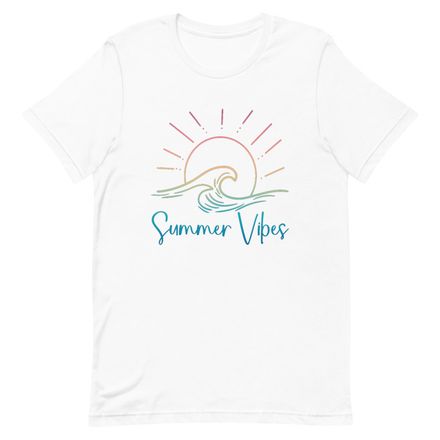 Summer Vibes T-Shirt – Beach Sunset Graphic Tee