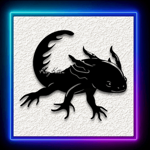 Realistic Axolotl Wall Art Salamander Home Decor