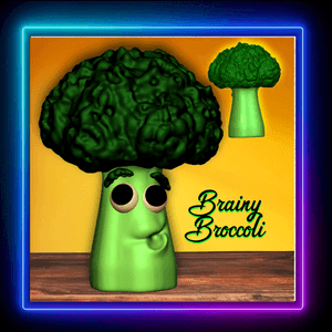 Brainy Broccoli Garden Veggie Funny Figurine