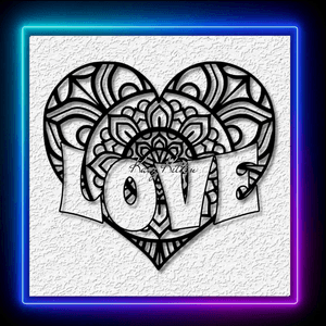 Boho Love Heart Valentines Day Wall Art Home Decor