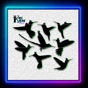 Hummingbird Charms Jewelry Pack of 8 Birds Wall Art Home Decor