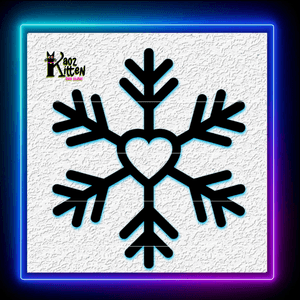 Heart Snowflake Christmas Wall Art Home Decor