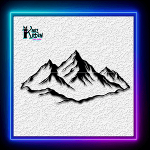 3 Mountain Peaks Outdoor Mountain Scenery Wall Art Home Decor