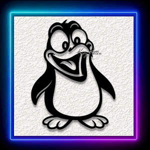 Happy Penguin Wall Art Home Decor