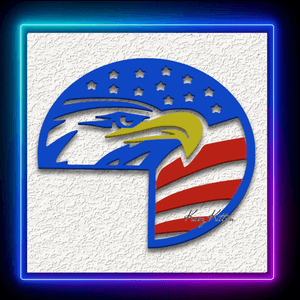 Full Color Memorial Day USA Eagle Flag Wall Art Full Color Home Decor