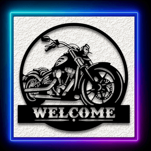 Harley Davidson Welcome Motorcycle Wall Art HD Bike Home Decor