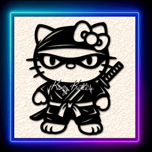 Hello Kitty Samura Ninja Wall Art Home Decor 