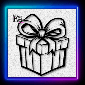 Christmas Present Ornament Xmas Wall Art Decor Wall Art Home Decor