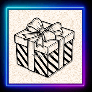 Gift Box Christmas Present Wall Art Home Decor