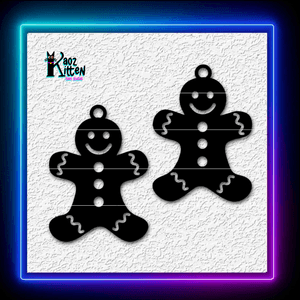 Gingerbread Man Cookie Earrings Wall Art Home Decor