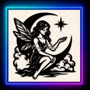 Moonlight Celestial Fairy Wall Art Home Decor