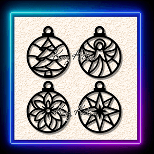 Angel Tree Flower Star Christmas Ornaments