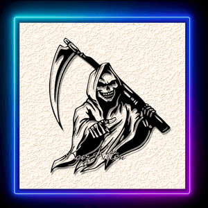 Grim Reaper Pointing Halloween Wall Art Home Decor