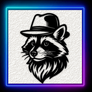 Raccoon Hat 5 Wall Art Home Decor