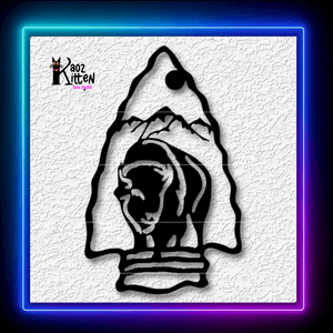 Bison Arrowhead Wall Art Southern Country Buffalo Decor Wall Art Home Decor