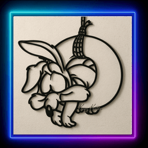 Wile E Coyote Tire Swing Wall Art Looney Toons Fanart Home Decor